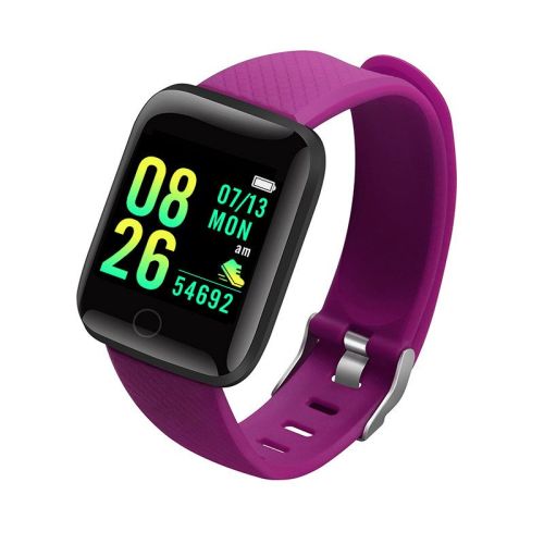 116plus Smart Bracelet Sports Bracelet D13 Color Screen Bracelet Sports Pedometer Bluetooth Reminder Heart Rate and Blood Pressure